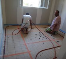 En plein travail ...