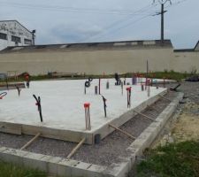 Dalle en période de séchage .