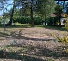 Voici le terrain (division parcellaire) cl&ocirc;tur&eacute; sur 2 pans.
655m&sup2;,