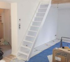 Montage de l'escalier de mezzanine
