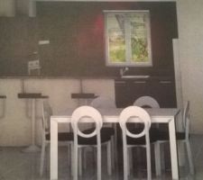 L'image ne rend pas trop mais vu du salon salle à manger voici ce que ça devrait donner