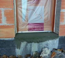 Chape de finition et seuils de porte