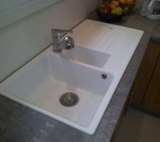 Cuisine - &eacute;vier BLANCO et mitigeur FRANKEE