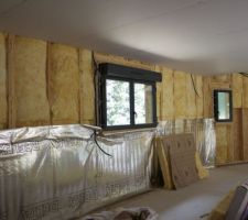 Mise en place de l'isolation et des cloisons