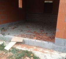 Pr&eacute;paration pour couler la dalle garage