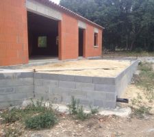 Pr&eacute;paration pour couler la dalle terrasse