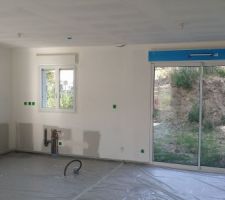 Pièce à vivre après passage de la sous couche