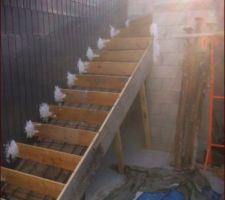 Escalier - Coffrage et ferraillage