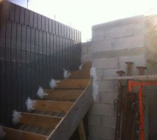 Escalier - Coffrage et ferraillage