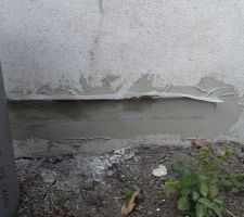Grille contre les termites sur le bas de mur du voisin