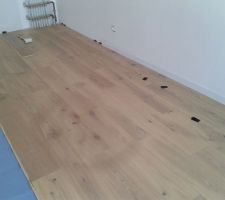 Pose du parquet jour 1