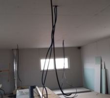 Plafond et habillage des murs de l'étage