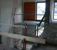 Pi&egrave;ce de vie vue de la mezzanine