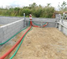 Pose des gaines de cablage