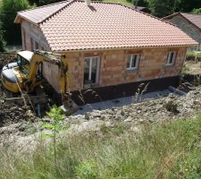 Géotextile et drainage à 2 mètres de la maison