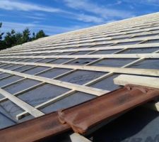 Et je e dessus de la charpente. .