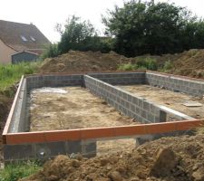 Elévation du vide sanitaire
hauteur 0,75 CM