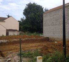 Apr&egrave;s d&eacute;molition - terrassement en cours