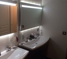 Salle de bain avec effet miroir