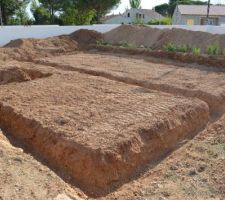 Fondations creus&eacute;es