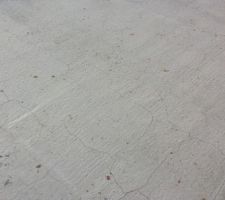 Fissures de retrait sur la dalle de la terrasse