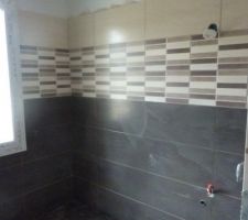 Salle de bain du bas en cours de r&eacute;alisation