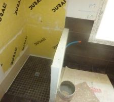 Salle de bain du bas en cours de r&eacute;alisation