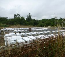 Voici le plancher en polystyrène de la partie maison