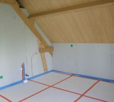 Blibliotheque pose de l'isolant