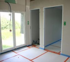 Blibliotheque pose de l'isolant