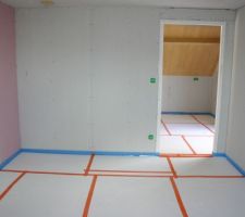 Chambre 1 pose de l'isolant