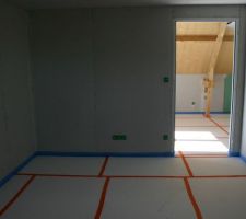 Chambre 3 pose de l'isolant