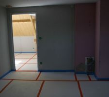 Chambre 2 pose de l'isolant