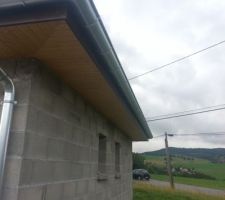 Toiture fini zinguerie sur planche de rive faite