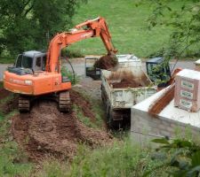 Enlèvement des terres exedentaires