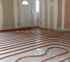 Les serpentins du chauffage au sol