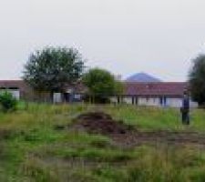 Panorama: accès chantier - maison implantée