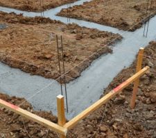 Angle avant droit semelles de fondations