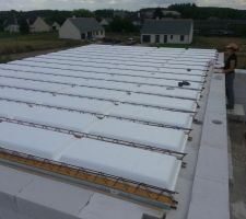 Les hourdis et poutrelles sont compl&egrave;tement pos&eacute;s