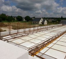 Mise en place des 200 aciers ; ils sont juste plant&eacute; dans le BC !