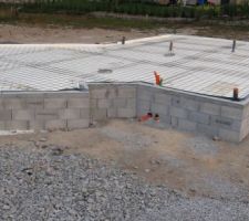 Reseau et isolation en styrodur de 120 mm