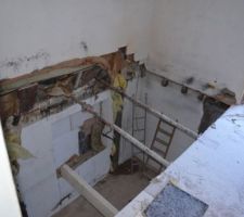 Destruction plancher mezzanine