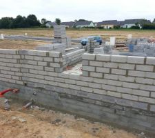 Mur du RDC cuisine(arri&egrave;re)