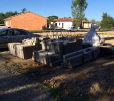 Livraison de l'ossature de la maison