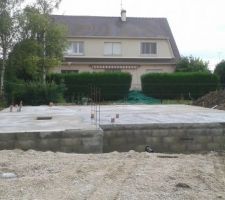 La dalle à été coulée.