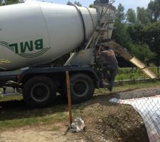 Livraison du béton auto nivelant