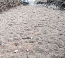 Les tuyaux du filtre à sable, recouverts