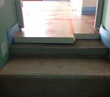 Vue en coupe( descente du sous sol )
du ravoirage et de l'isolant T M S