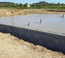 Dalle coulée juste 20 minutes après notre arrivée