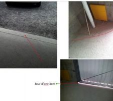 Seuil de porte de garage   début de dalle pas a niveau